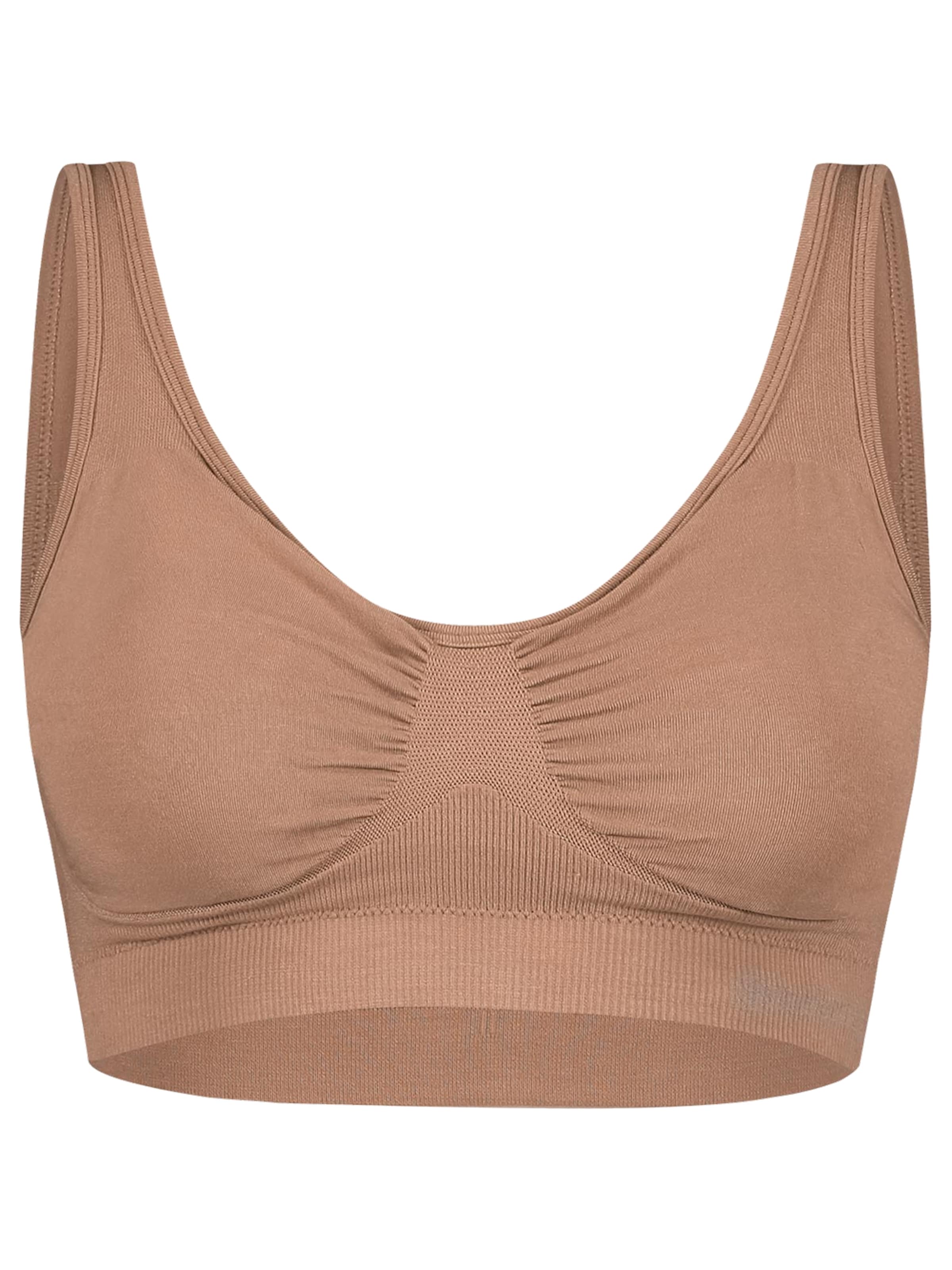 Bamboo basics Bustier BH 'Fleur' in Beige: voorkant