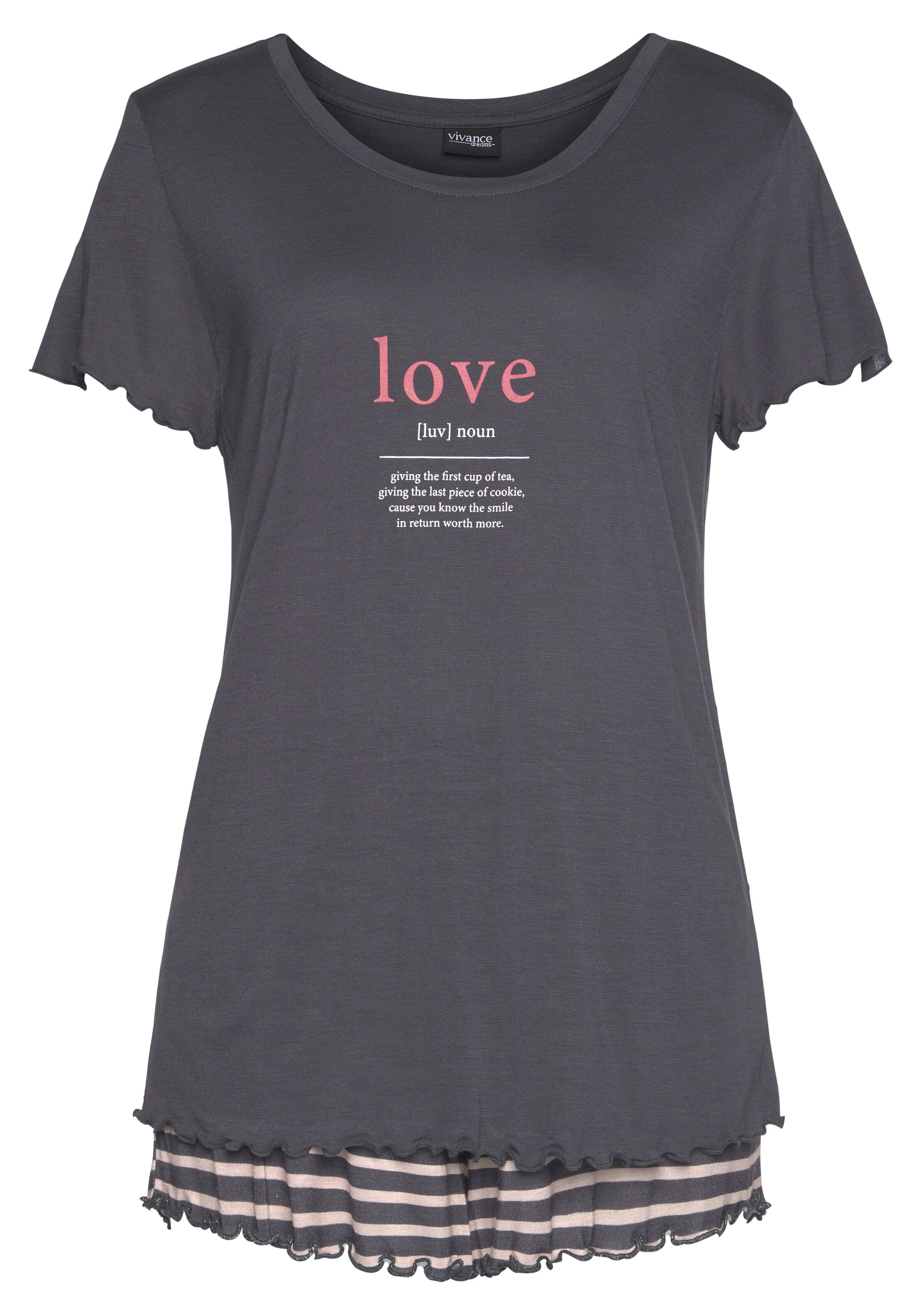 VIVANCE Shorty 'VD Love Shorty' in Grey: front