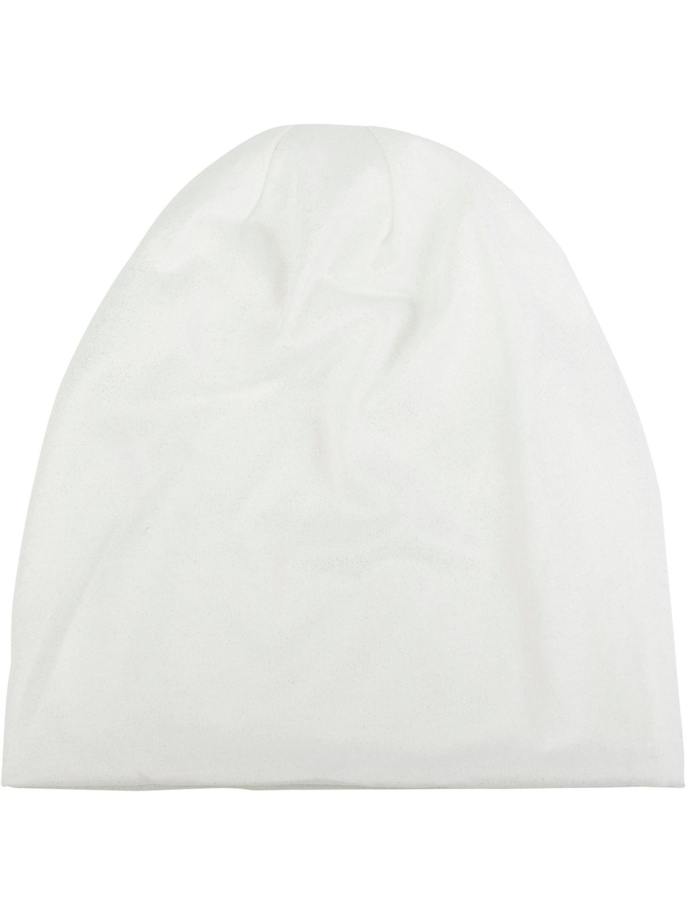 styleBREAKER Mütze 'Beanie mit All Over Glitzer'‌‌ in Weiß