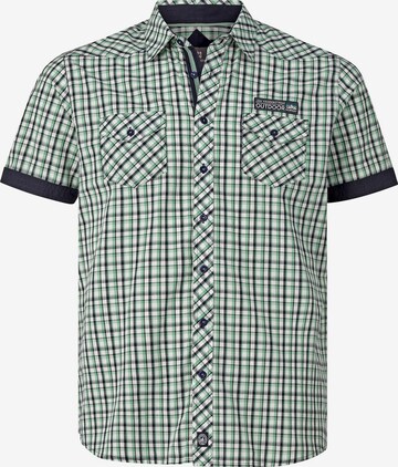 Jan Vanderstorm Comfort fit Button Up Shirt ' Simun ' in Green: front