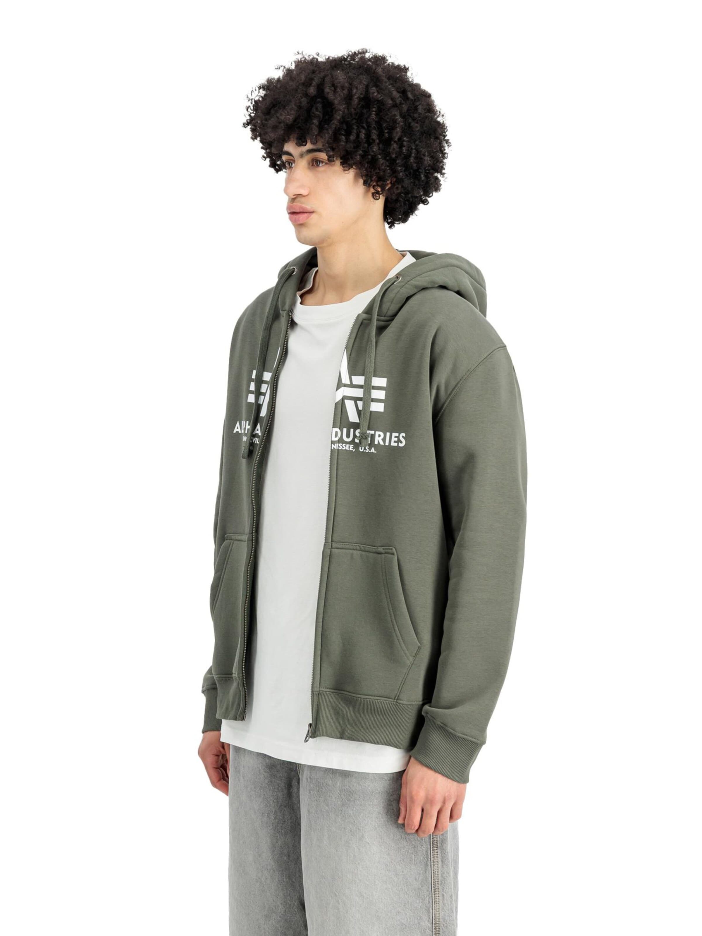 ALPHA INDUSTRIES Суичъри с качулка в зелено