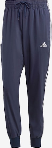 ADIDAS SPORTSWEAR Tapered Workout Pants 'Essentials' in Blue: front
