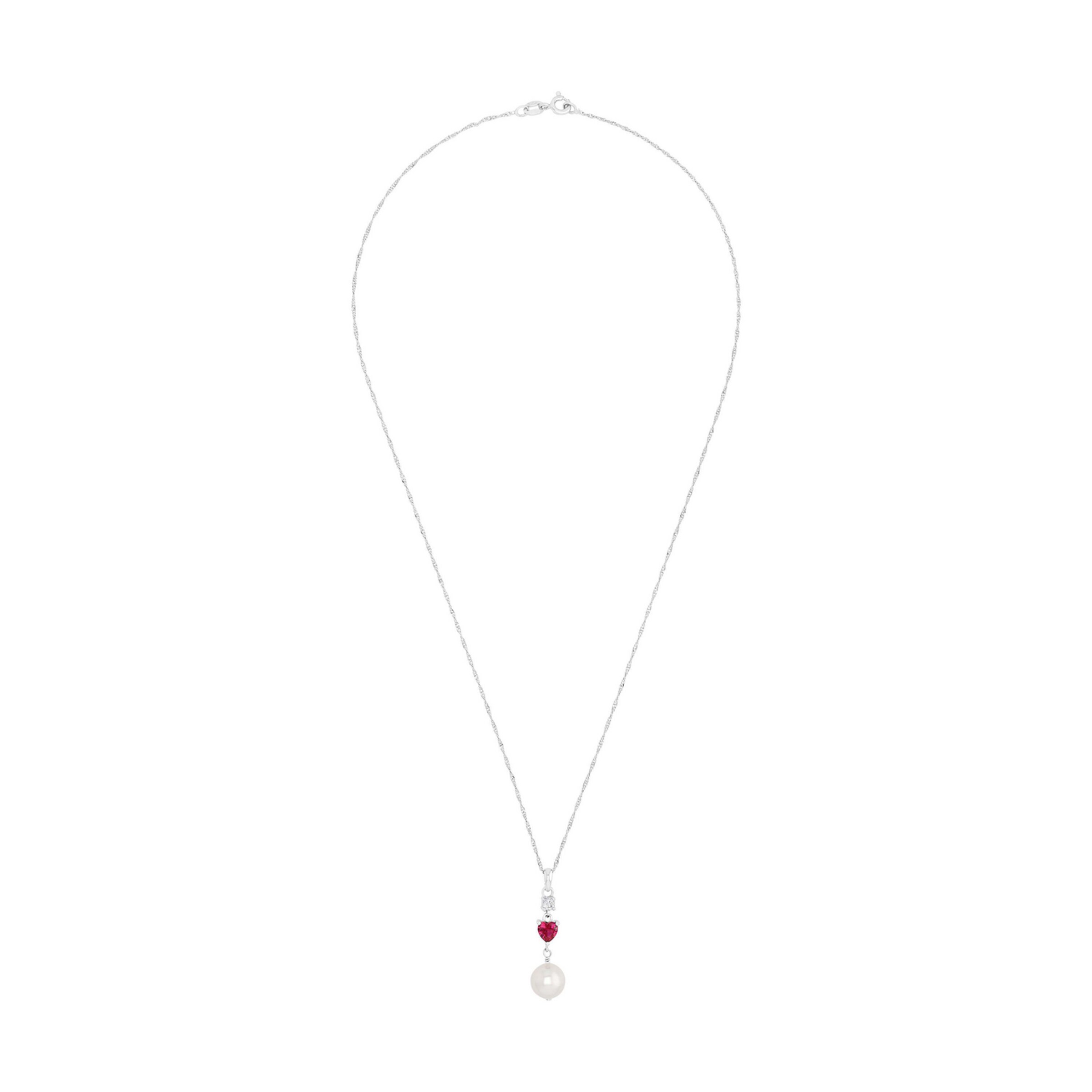 AMOR Necklace in Silver: front