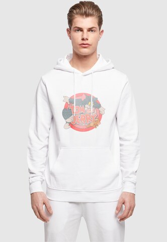 ABSOLUTE CULT Sweatshirt 'Tom And Jerry - Classic Catch' in Wit: voorkant