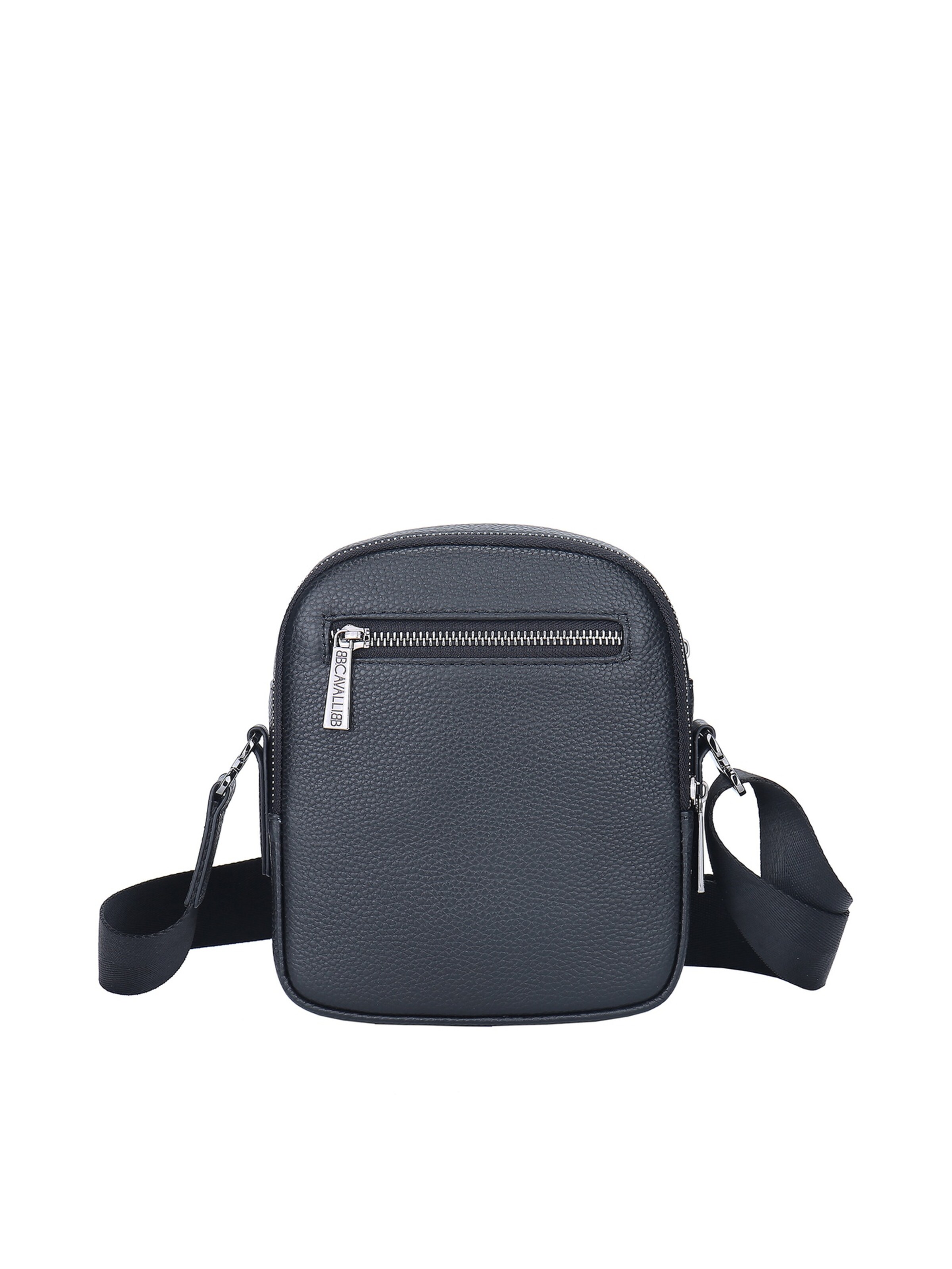 Borsa a tracolla 'Borsa a Tracolla Uomo Vera Pelle con Zip - B Cavalli' di B. Cavalli in nero