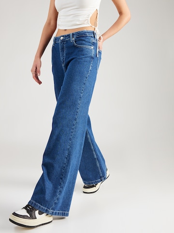 Wide leg Jeans 'Wayne' de la Blanche pe albastru: față