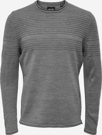 Only & Sons Sweater in Grey: front