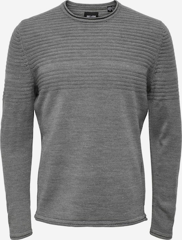 Only & Sons Sweater in Grey: front