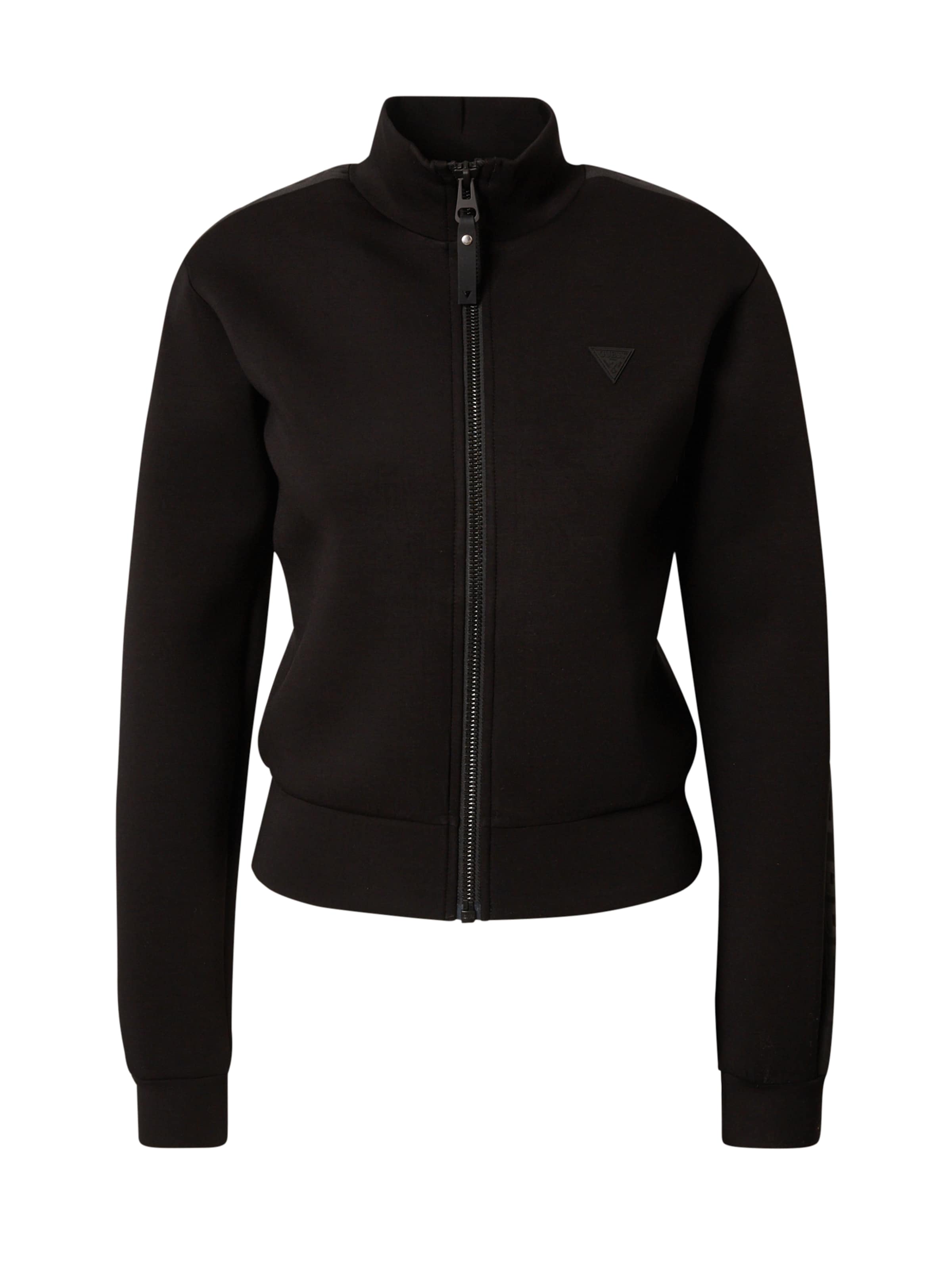 GUESS Zip-Up Hoodie 'New Allie' in Black: front