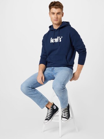 LEVI'S ® Regular Fit Sweatshirt 'Relaxed Graphic Hoodie' in Blau