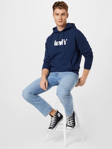 mėlyna LEVI'S ® Standartinis modelis Megztinis be užsegimo 'Relaxed Graphic Hoodie'