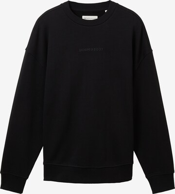 TOM TAILOR DENIM Sweatshirt in Black: front