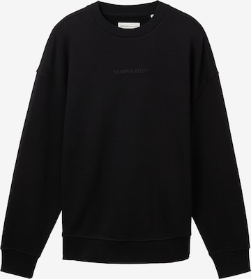 TOM TAILOR DENIM Sweatshirt in Black: front