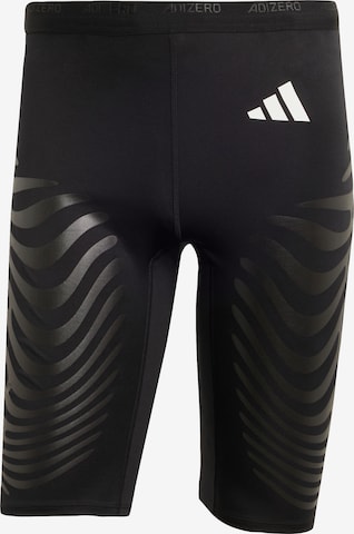 ADIDAS PERFORMANCE Skinny Spodnie sportowe 'Adizero Control' w kolorze czarny: przód