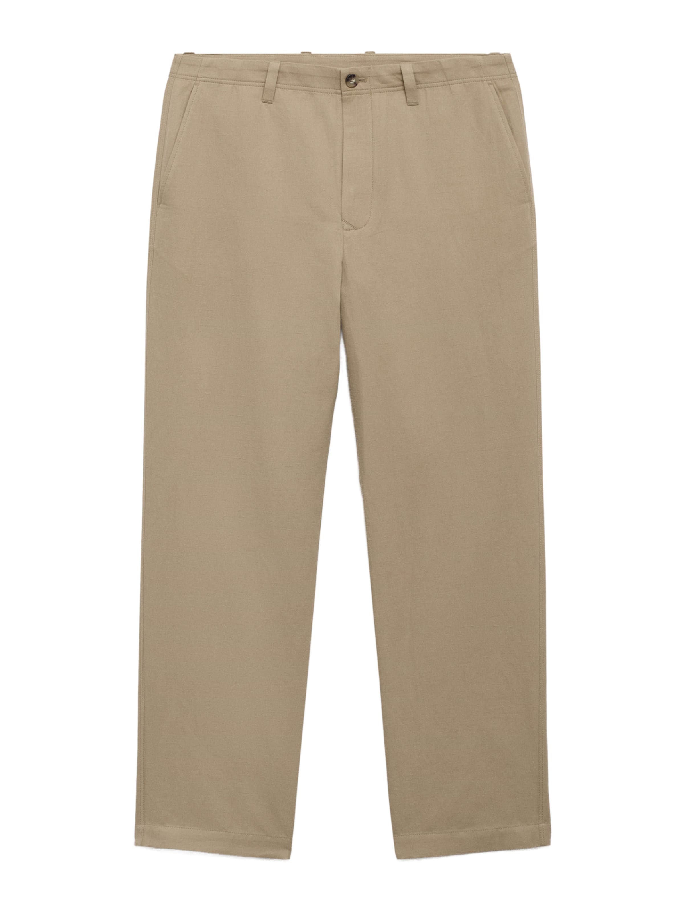 MANGO MAN regular Lærredsbukser 'DARREN' i beige: forside