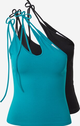 WEEKDAY Top 'Michelle' in Blauw: voorkant