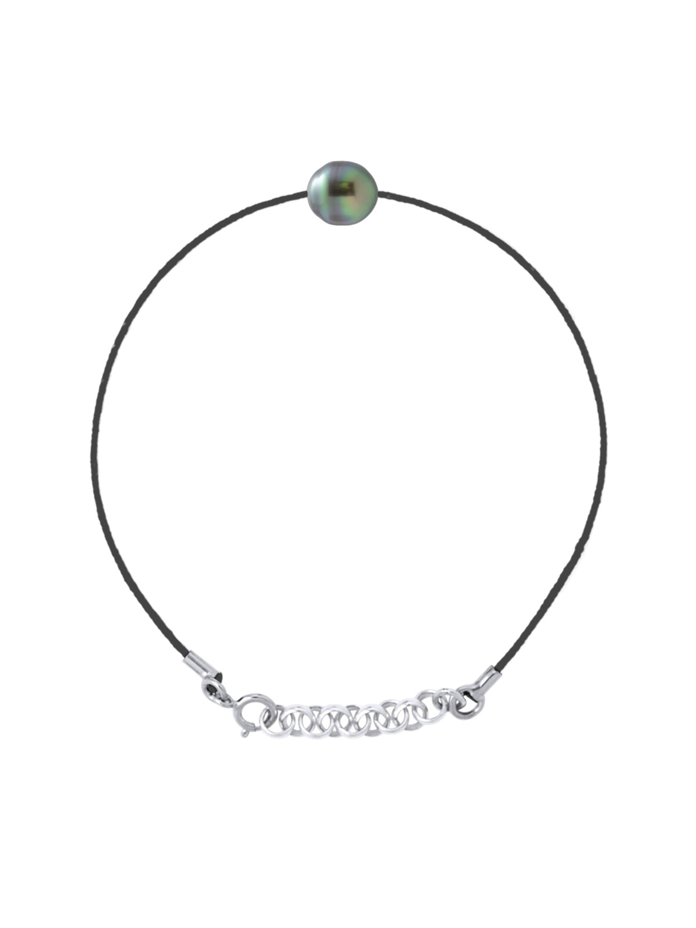 Ateliers Saint Germain - Pulsera 'INANAHI' en negro: frente
