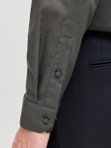 JACK & JONES Slim fit Button Up Shirt 'JPRBLAParker' in Grey