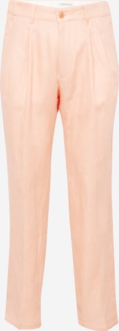 DRYKORN Loose fit Pleat-Front Pants 'LEEK' in Orange: front