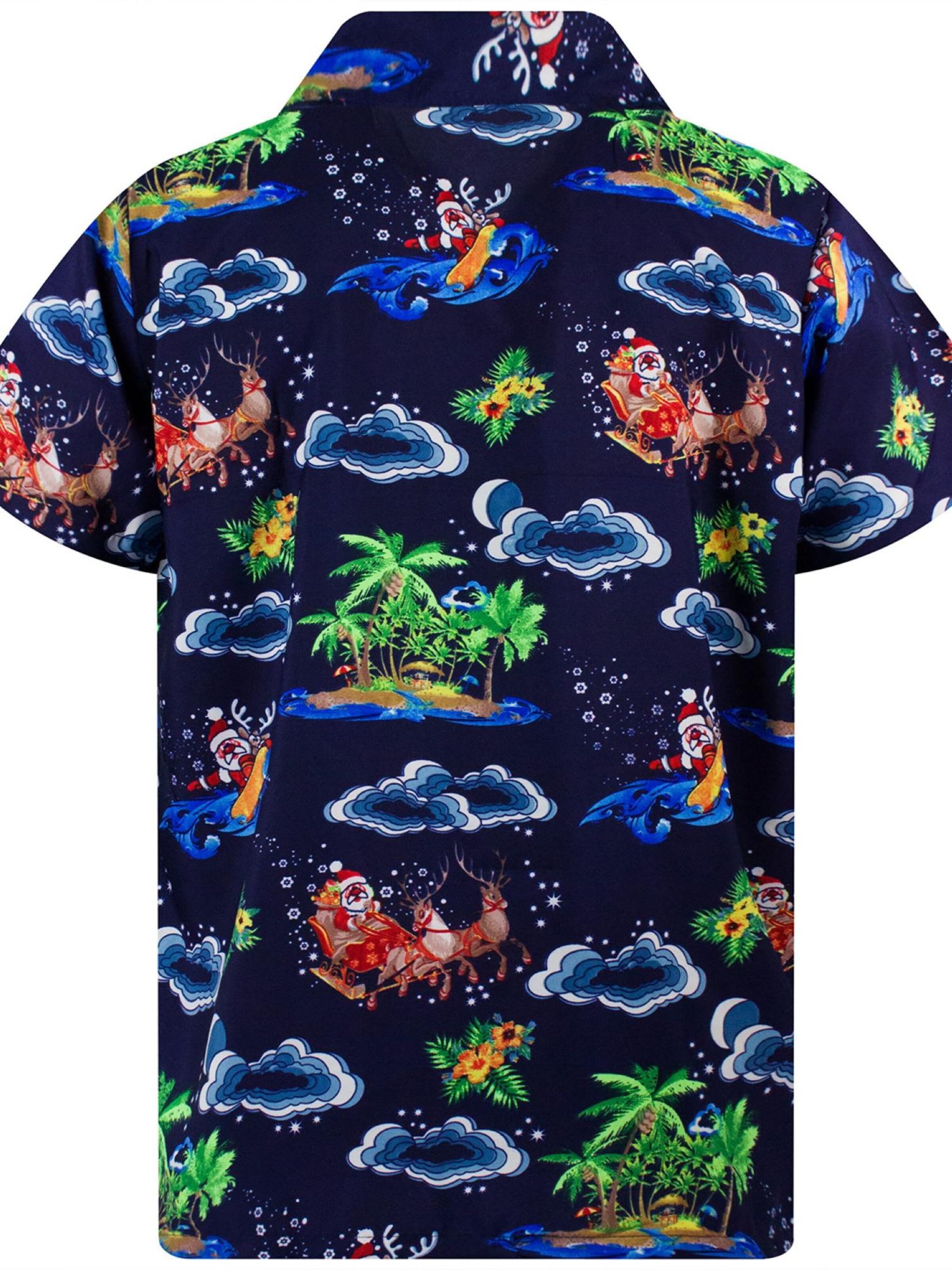 King Kameha Regular Fit Hemd 'Christmas Island'‌‌‌‌‌‌‌‌ in Blau