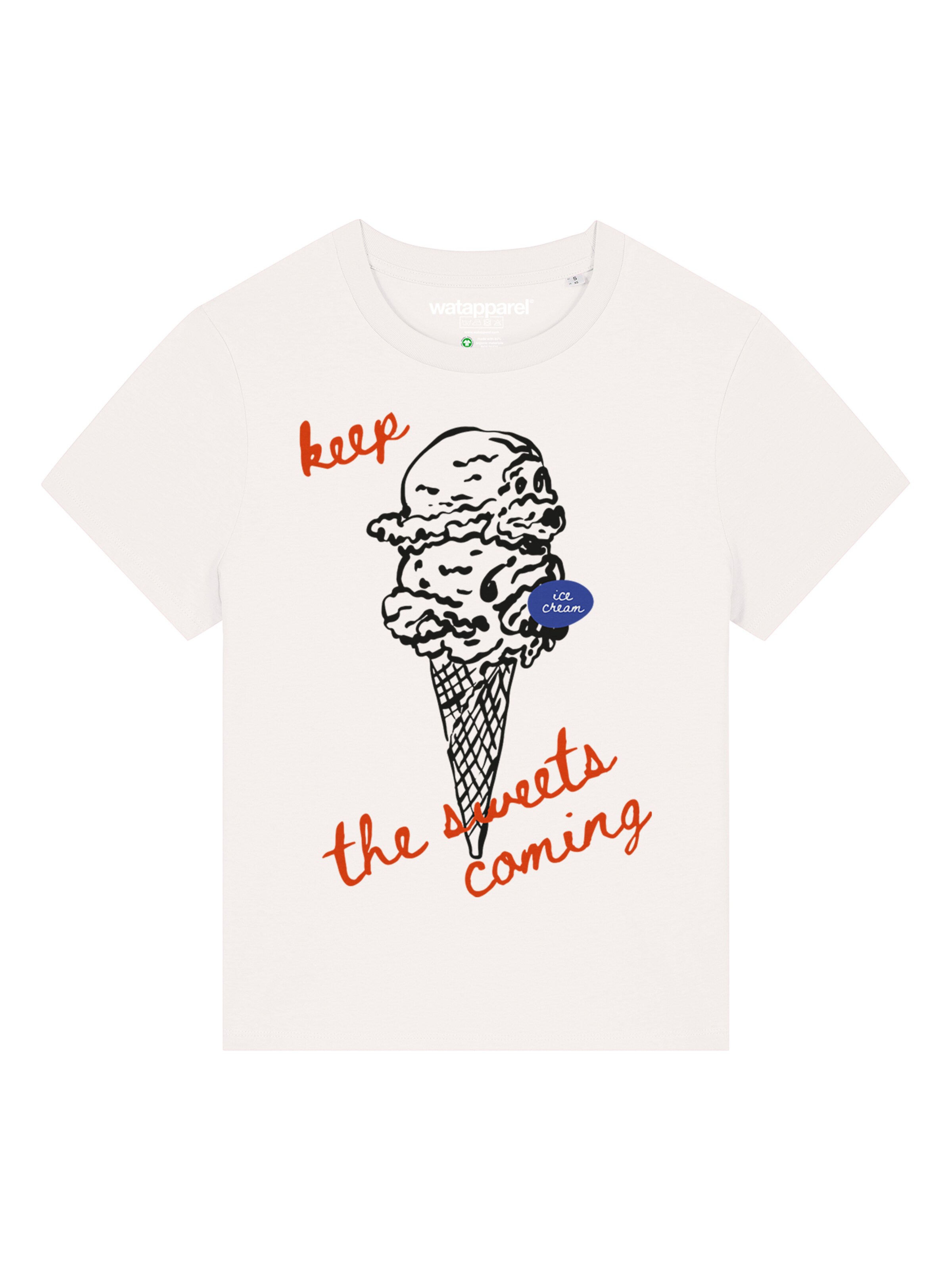 Watapparel Shirt 'Ice cream' in White: front