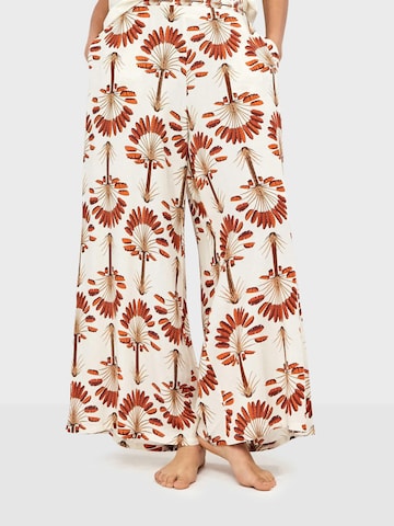 Gisela Loosefit Bukser i hvid: forside