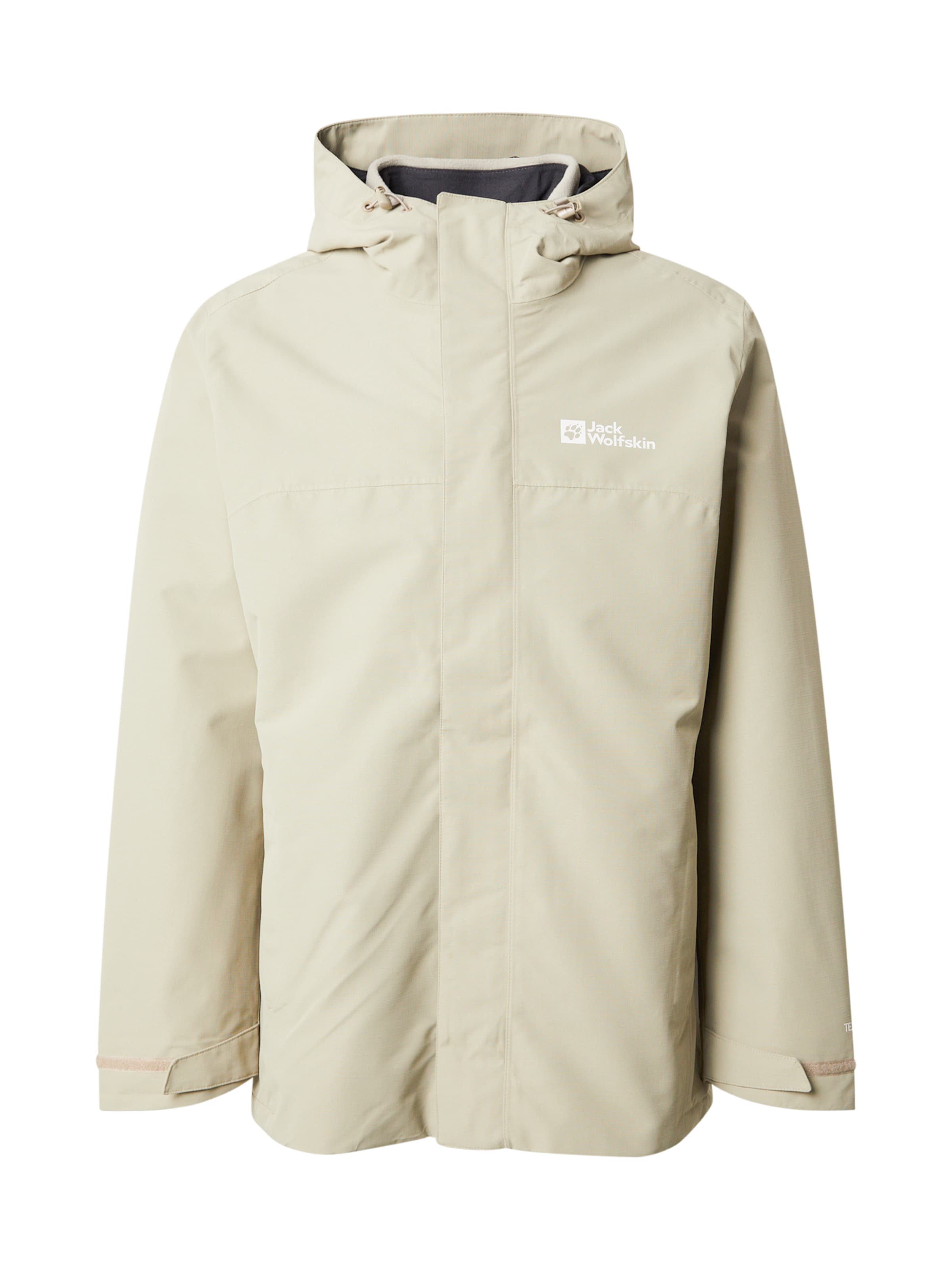 JACK WOLFSKIN Μπουφάν πεζοπορίας 'ALTENBERG' σε μπεζ: μπροστά