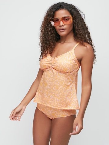 C&City Bralette Tankini 'Mayo' in Orange: front