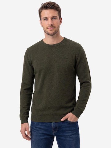 s.Oliver Pullover 'Basic'‌‌‌‌‌‌‌‌ in Grün: Vorderseite