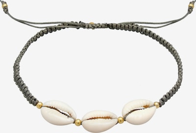 ELLI Šperky na nohu - zlatá / olivová / přírodní bílá, Produkt