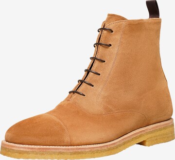 Henry Stevens Lace-Up Boots 'Winston COB' in Brown: front