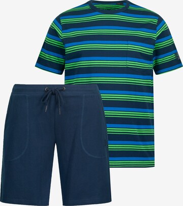 JP1880 Short Pajamas in Blue: front