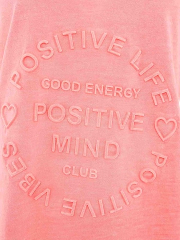 oranžinė Zwillingsherz Marškinėliai 'Positive Mind'