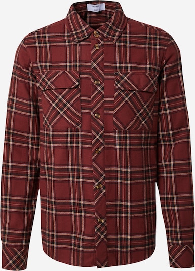DAN FOX APPAREL Button Up Shirt 'Ryan' in Beige / Brown / Dark red, Item view