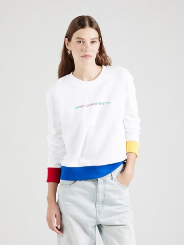 Sweat-shirt UNITED COLORS OF BENETTON en blanc : devant