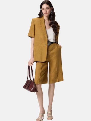 Regular Pantalon 'PINKO CATTOLICA BERMUDA TELA DI LINO BERMUDA' PINKO en marron : devant