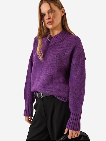 Bianco Lucci Kampsun 'Pullover', värv lilla