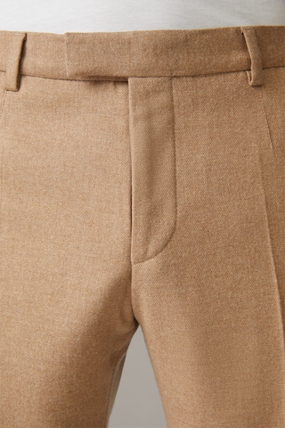 STRELLSON Slim fit Pleated Pants ' Kynd ' in Beige