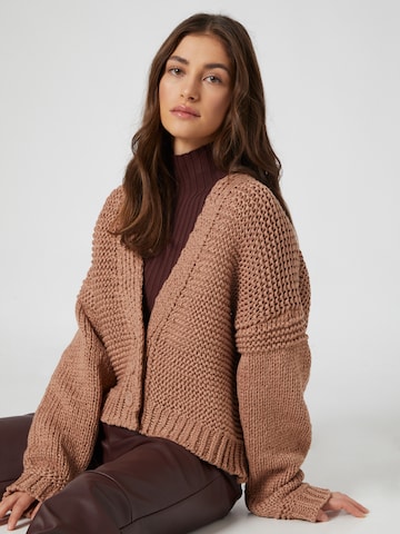 LENI KLUM x ABOUT YOU Knit cardigan 'Karli' in Brown