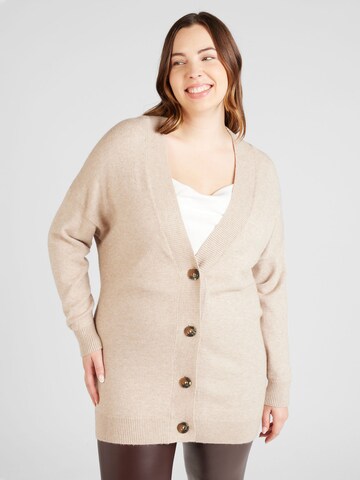 ONLY Carmakoma Cardigan 'ESLY' i beige: forside