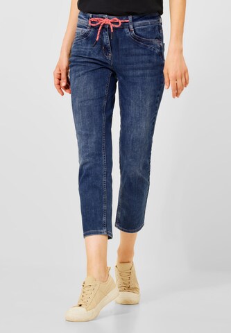 CECIL Slimfit Jeans in Blauw: voorkant