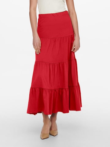 ONLY Spódnica 'MAY' w kolorze czerwony: przód