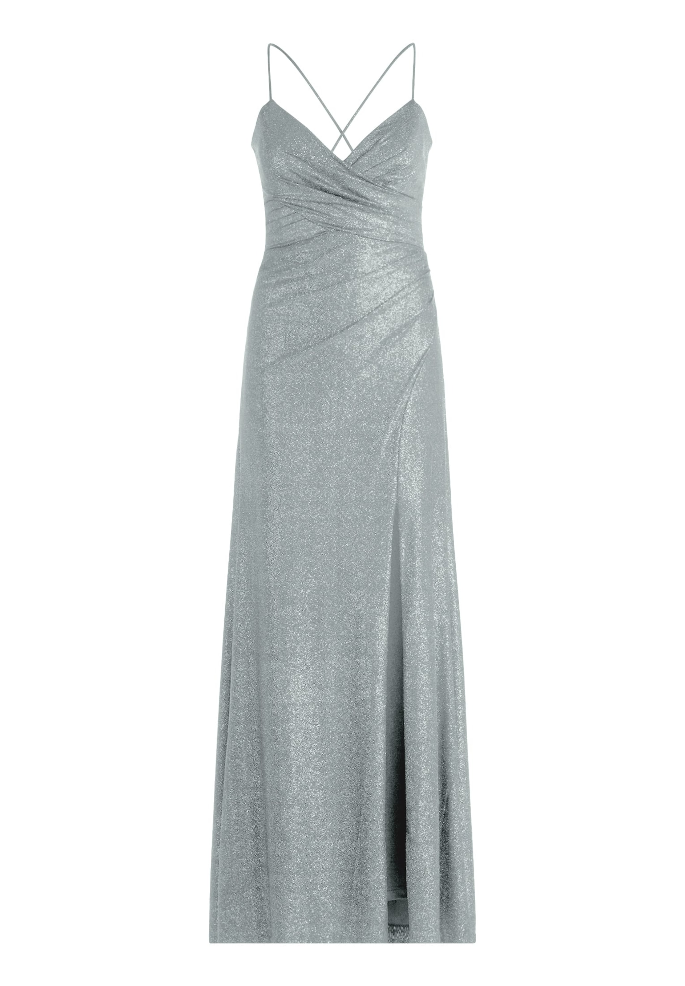 Vera Mont Evening Dress in Silver: front
