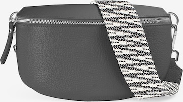 lePelou Gürteltasche 'MIRA medium' in Grau: Vorderseite