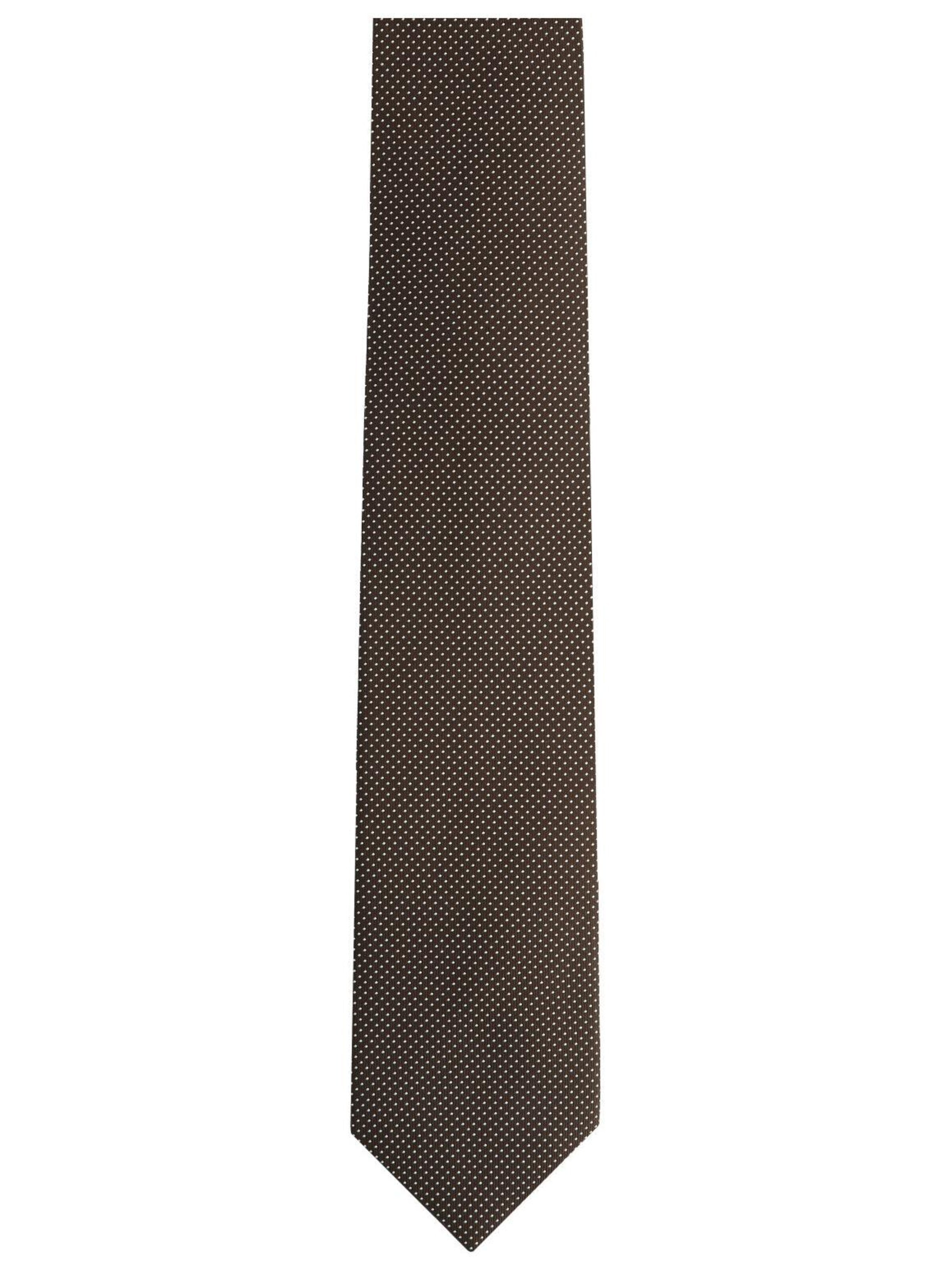 WILLEN Tie 'Tupfen' in Brown: front