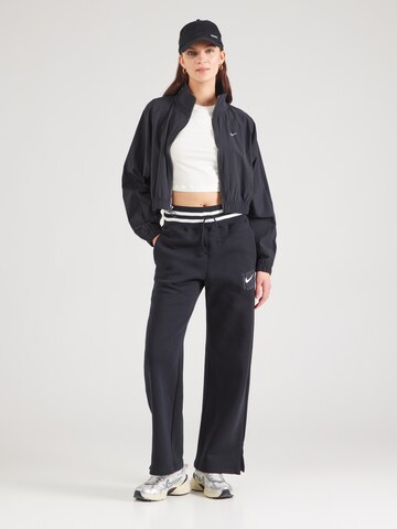 Nike Sportswear Wide leg Trousers 'PHNX FLC' in Black