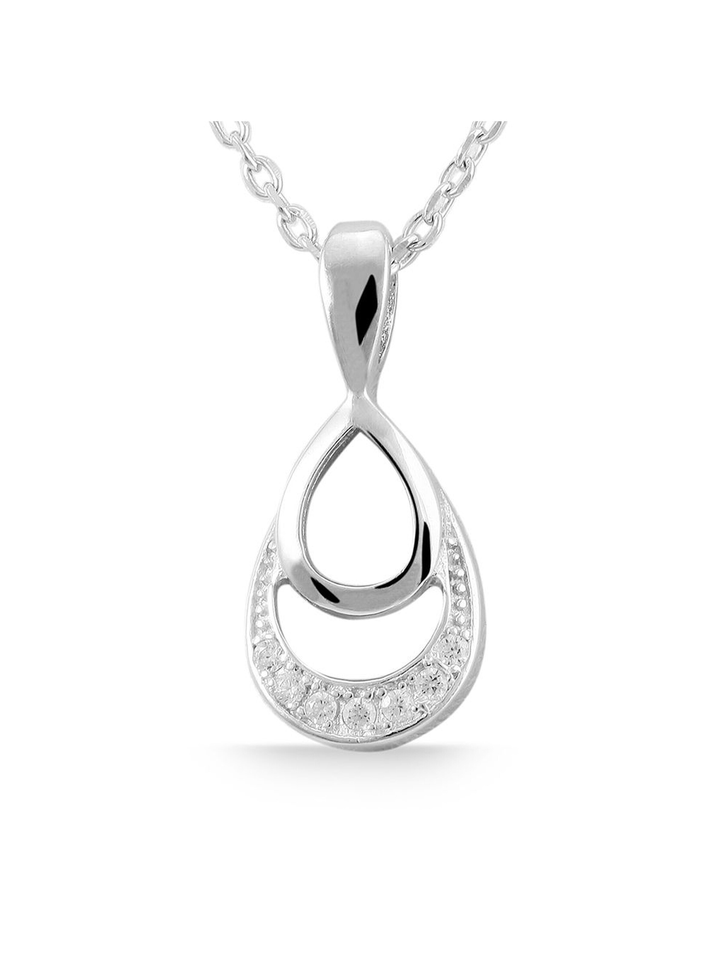 Akzent Pendant '"Mairead" aus 925 Sterlingsilber, rhodiniert, langlebig' in Silver