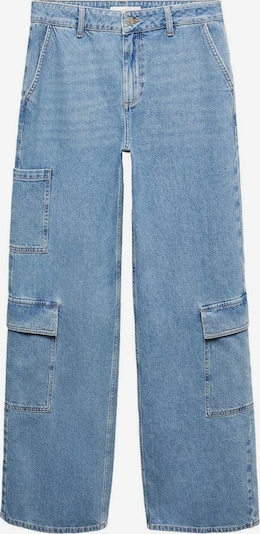 MANGO Cargojeans i blå denim, Produktvy