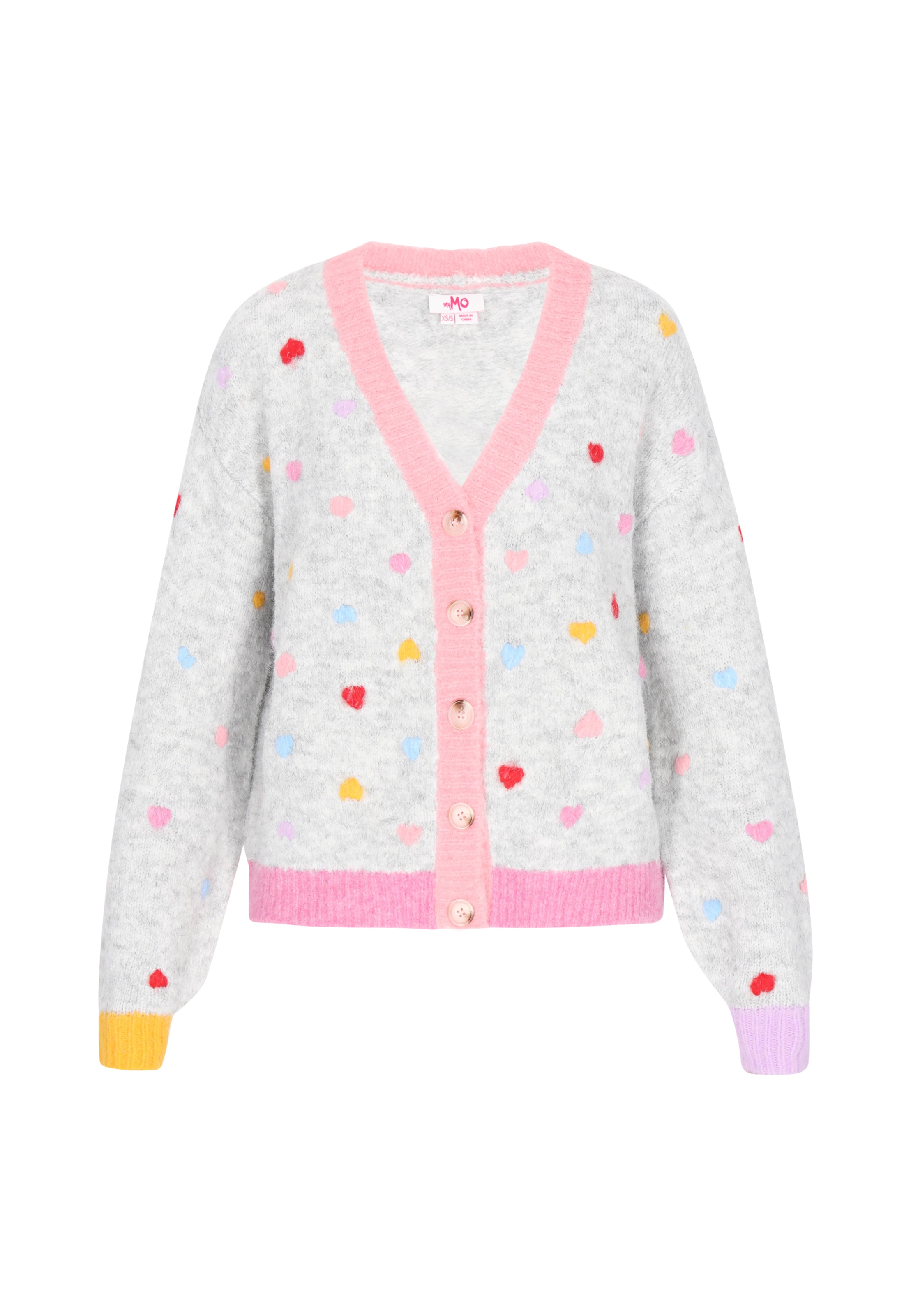 MYMO Вязаная кофта в Серый: спереди