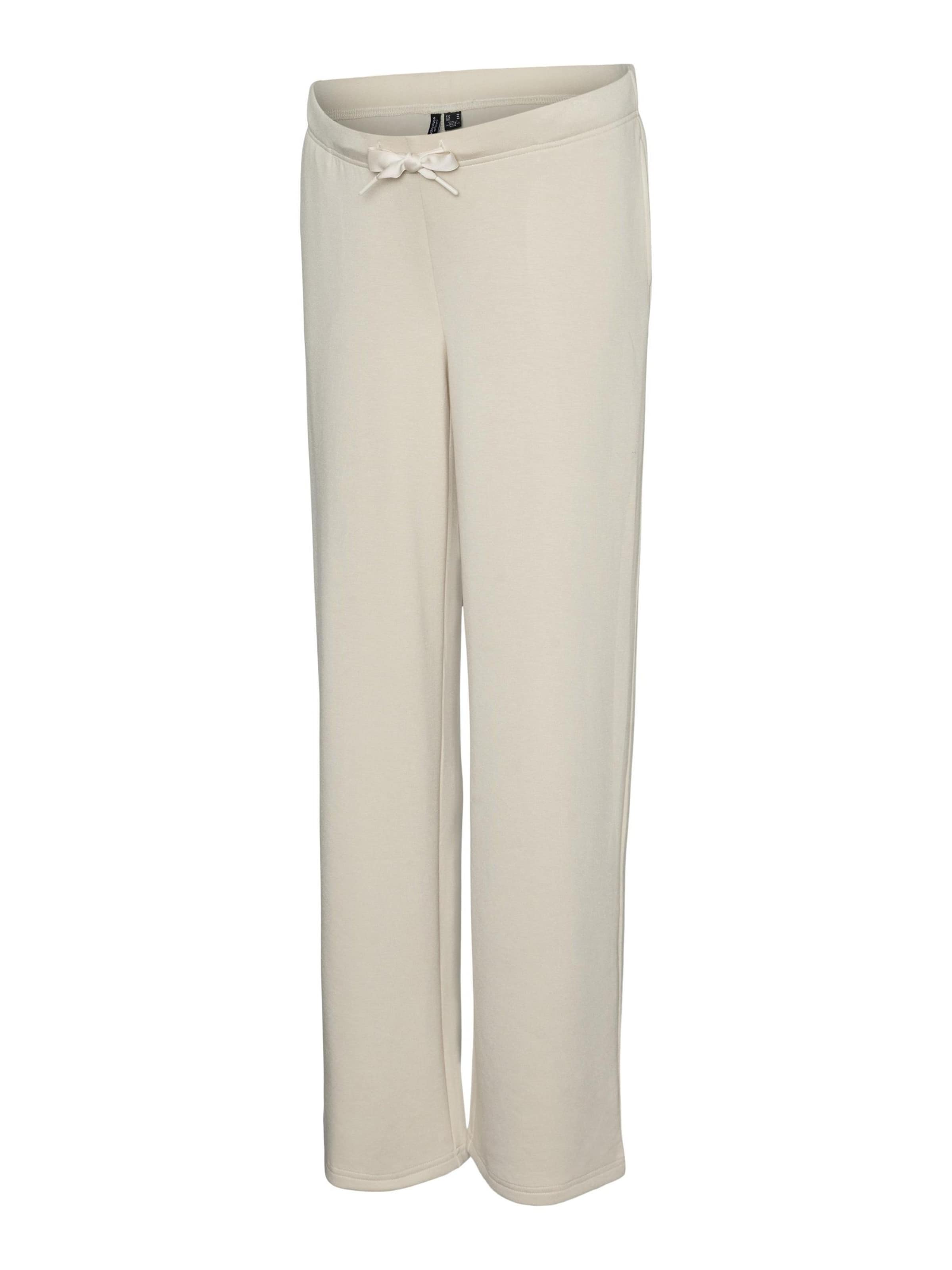 Vero Moda Maternity - Pierna ancha Pantalón en beige: frente